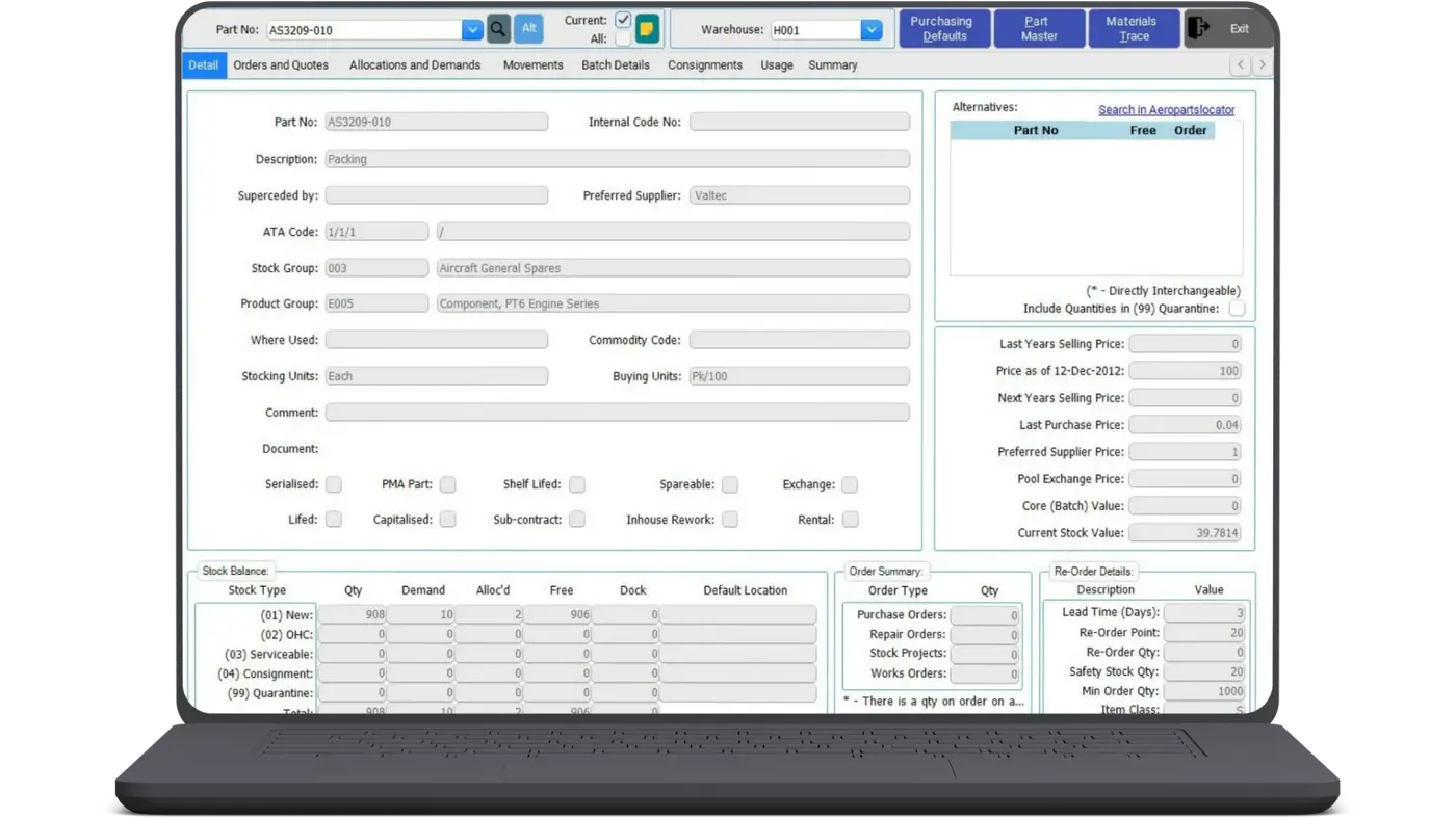Aerotrac -X - Business Process Control System